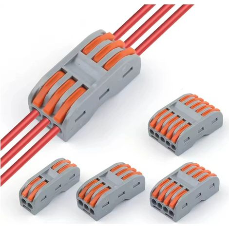 Morsetto Rapido Universale per Cavi Elettrici a Leva con Posti Bilaterali 32A 2 Pin (1/3)