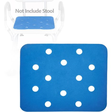 Tapis de chaise de douche pour personnes âgées, coussin antidérapant en mousse EVA avec adhésif pour handicapés (tabouret non inclus) (1/5)