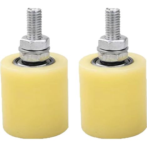 Ensemble de 2 supports de rail de guidage en nylon haute résistance pour roulettes de guidage de porte coulissante- adaptés aux garages et aux jardins résidentiels (40x45mm)
