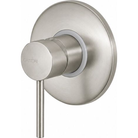 Eingebauter Duschmischer 1 Auslass aus gebürstetem Stahl Gattoni Easy 2230/22NS  edelstahl gebürstet - 1 weg