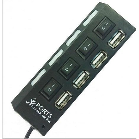 XCSOURCE 4 Port USB 2.0 Haut débit pourt HUB ON-OFF partage commutateur USB Port micro usb hub pour Laptop PC AY088-SZ (1/4)