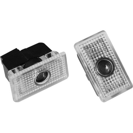 Lot de 2 projecteurs LED de bienvenue pour portières de voiture, effet ombre fantôme, compatibles avec Tesla Model 3, S, X et Y (2020-2022). Accessoires d'éclairage décoratif pour véhicules. (1/5)