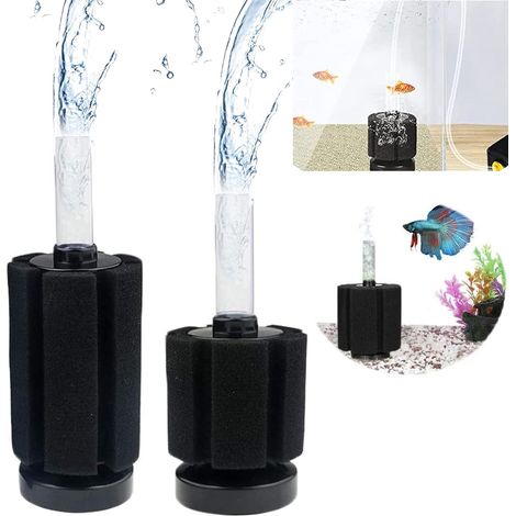 2 Stück Aquarium Betta Filter, Schwamm Biochemischer Filter, Aquari