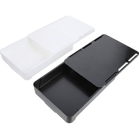 Lot de 2 tiroirs de rangement coulissants dissimulés sous le bureau, pour bureau ou école. (1/5)