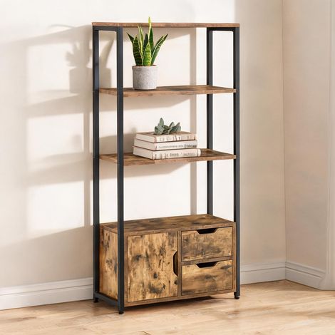 Bibliothèque en métal Melamina de Madera 58 x 24 x 122 cm (1/5)