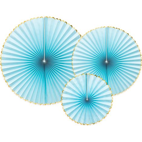 Deliziose rosette decorative, azzurro (1 confezione / 3 pezzi) (1/5)