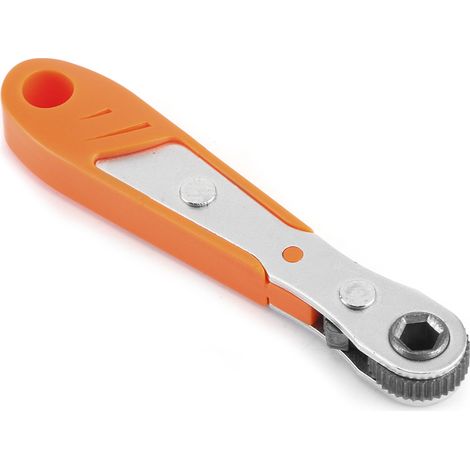 Clé à rochet 1/4in 36 dents avec douille tournevis, manchon pour perceuse, clé mixte voiture, outils à main orange, mini 10 pièces (1/5)