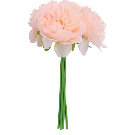 Pivoine artificielle fleur fausse pivoine en soie bouquet de mariage rose(Rose) (1/5)