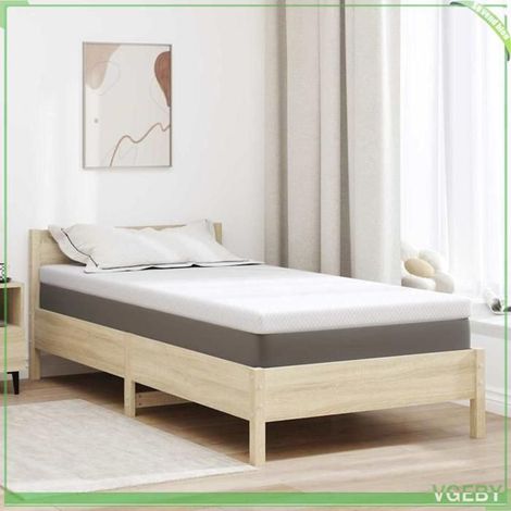 4106234 Surmatelas Blanc 90 x 200 cm Tissu Jacquard (1/5)