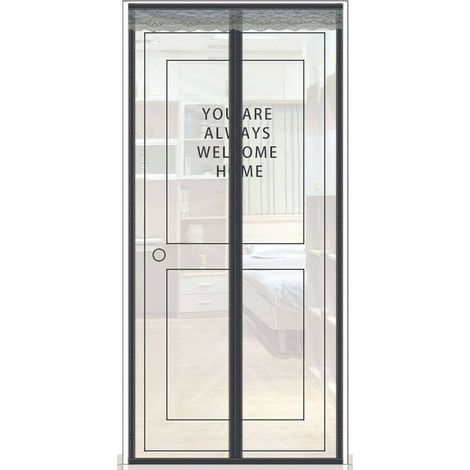 Insect-proof, automatic closing magnetic mosquito net, 120x210cm (47x83inch) (1/5)
