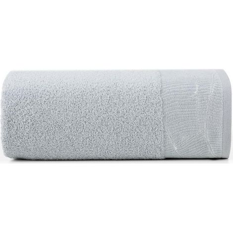 Toalla metalizada de 50x90 cm, color plata, rizo de 485 g/m²