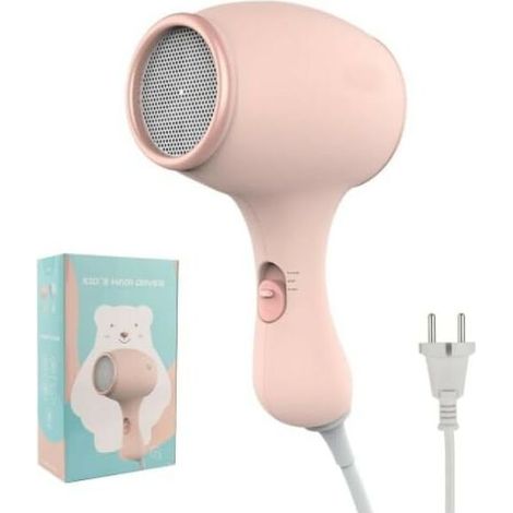 Seche Cheveux Enfant, Mini Sèche-Cheveux pour Fille, Petit Sèche-Cheveux Léger 550W, Faible Bruit (Rose)