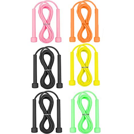 Corde à Sauter Enfants - Corde en PVC Ajustable - Pour Sport, Exercice et Remise en Forme - Lot de 6 (1/5)
