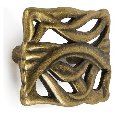 Asa en zamak con acabado cuero, dimensiones: 53x44x22mm, entrepuntos: 32mm - (1/2)