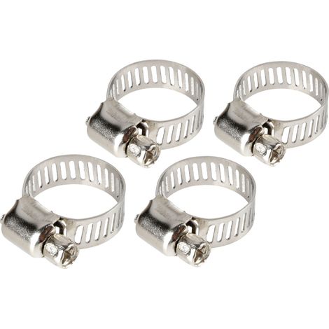 Fascette stringitubo in acciaio inox - set 4 pz - ↔ 8 mm - Ø 13-19 mm (1/2)