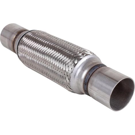 Tuyau d'échappement Flex Universel, Tuyau Flexible 45mm×200mm, Tuyau d'échappement Flex en Acier Inoxydable Tressé pour Voiture, Joint Flex en Soufflet (1/5)