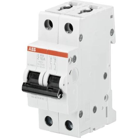 DISJONCTEUR S202 2P 8A COURBE Z RACCORDEMENT A VIS - 10KA (2MODULES) 2CDS252001R0408 ABB 353210