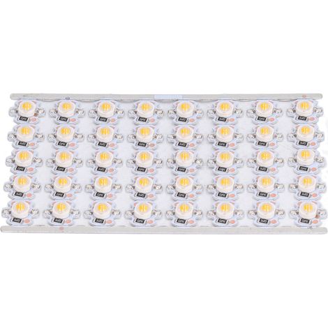 Lampe LED haute luminosité et basse consommation, perles lumineuses à monter soi-même avec plaque en aluminium pour spots 1W 12V, éclairage de meubles, lumière jaune (1/5)