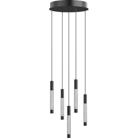 Lámpara colgante - negro - Alisio -  vidrio metal - Ø 35cm - LED (1/4)