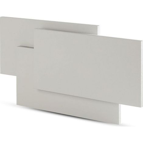 Applique Lampada LED da Muro 12W 4000K Carcassa Grigia Rettangolare con Forme Sovrapposte IP20 SKU-8207 (1/5)