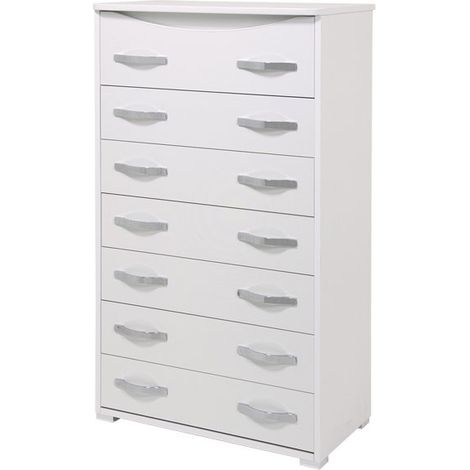 Cassettiera 7 cassetti Settimino Maxi colore bianco frassinato (1/3)