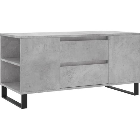 Maison Exclusive - Couchtisch Betongrau 102x44,5x50 cm Holzwerkst