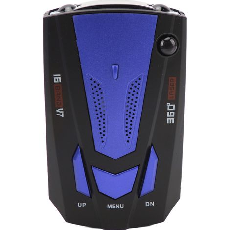 Détecteur de radar voiture 360° protection alarme vitesse 16 bandes chien électronique compteur testeur vitesse bleu (1/5)