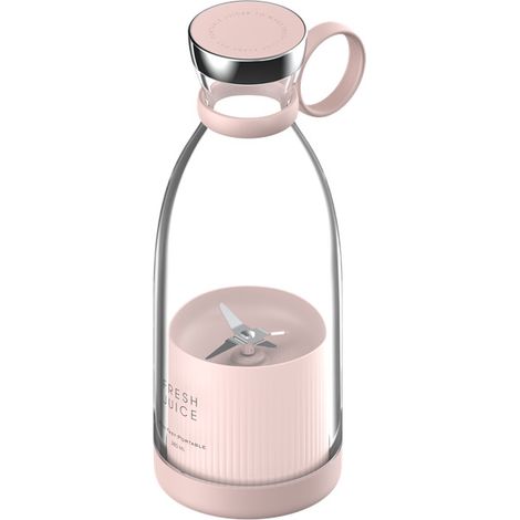 Mini presse-agrumes électrique portable et authentique, rechargeable par USB et à chargement magnétique, rose. (1/5)