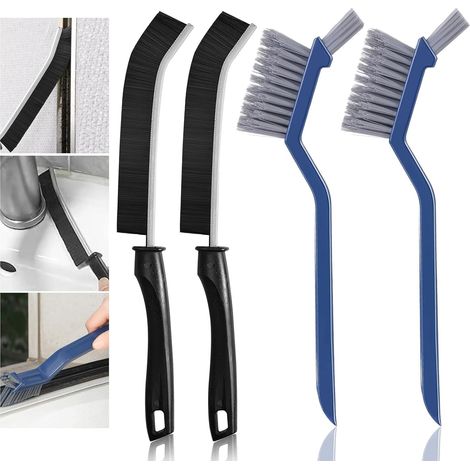 4 Pièces Brosse Nettoyage, Multifonctionnelle Joint Nettoyage Salle de Bain, Carrelage pour Maison, Toilettes, Salle de Bain, Cuisine (1/5)