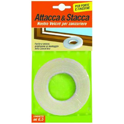 Nastro Velcro Biadesivo Per Zanzariere Mt.6,5 - 5 bl