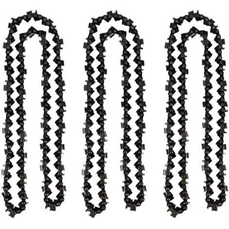 Lot de 3 chaînes de tronçonneuse 50 cm 0.325' 1,5 mm 76 maillonsMatériau haute ténacitéCompatible avec Timberpro et Hyundai (1/4)