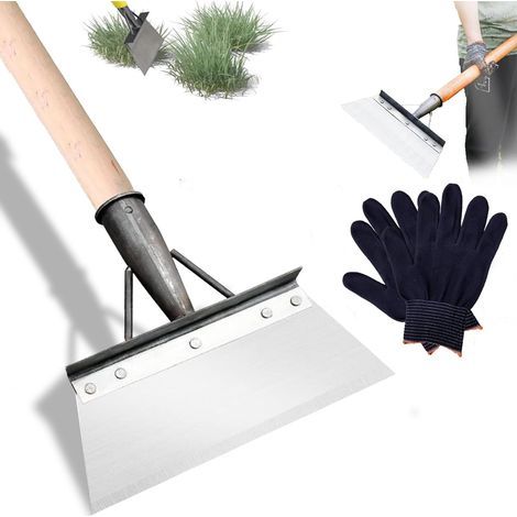 Pelle de désherbage 23 cm en acier au manganèse – Rivets et joints soudés – Outil professionnel pour nettoyage de mauvaises herbes (1/5)
