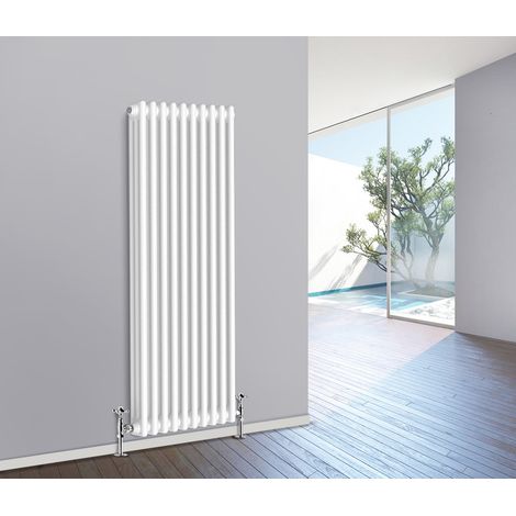 Traditional Radiator Cast Iron Style Radiator 3 Column White 1500 x 470mm