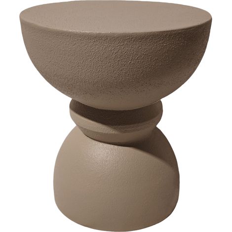 Tavolino da salotto Moderno Rebecca Mobili Dolomite 42,5x35x35 MGO Marrone Mocha