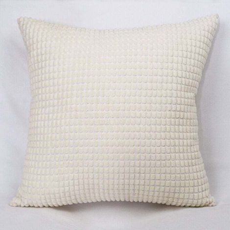 Ulisem Corn Kernel Pillowcase, Soft Corduroy Pillowcase, Home Living Room Bedroom Decoration Sofa Cushion Cover (2pcs White, 45x45cm) (1/4)