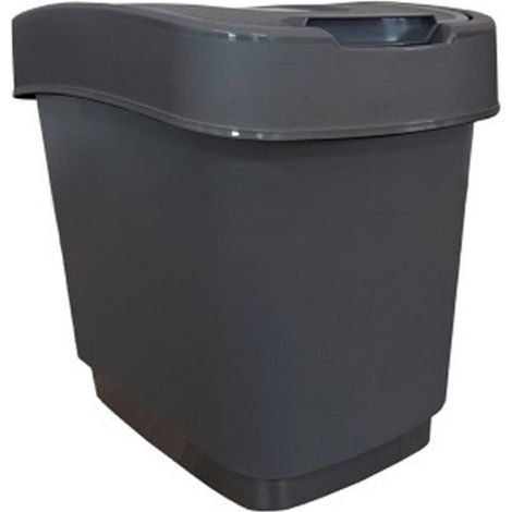 Cestino per rifiuti da 15 litri per la raccolta differenziata, basculante, grafite, Jotta, 1 pz.