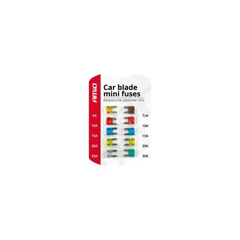 Fusibles de lámina para automóvil, mini juego de 10 unidades amio-01139