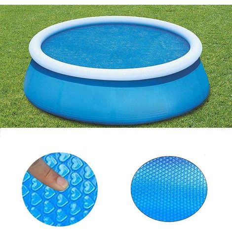 180cm Couverture Solaire de Piscine Ronde,Bâche Solaire Bleu Film d'isolation Thermique pour Piscine,Couverture Solaire Protection UV Film à Bulles pour Piscine Ronde Hors Sol (1/5)