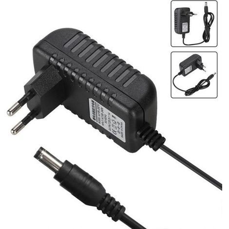 Adaptateur secteur 12V, alimentation 100-240V AC vers 12V DC, chargeur de remplacement avec fiche EU pour appareils électroniques (1/5)