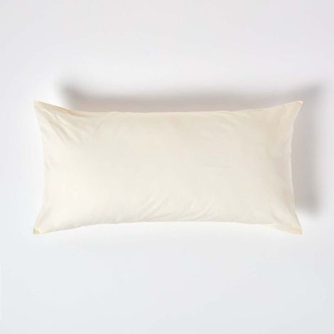 HOMESCAPES Cream Continental Egyptian Cotton Pillowcase 200 Thread Count, 40 x 80 cm - Cream