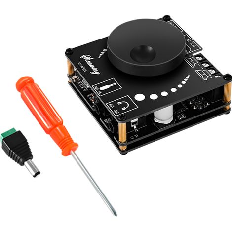 5.1 Stereo BT Digital-Audioverstärkermodul mit 2 Kanälen, Bass- und Höhenregelung über mobile App, 3,5-mm-AUX-Eingang, USB-Flash-Laufwerk und Soundkartenkompatibilität.