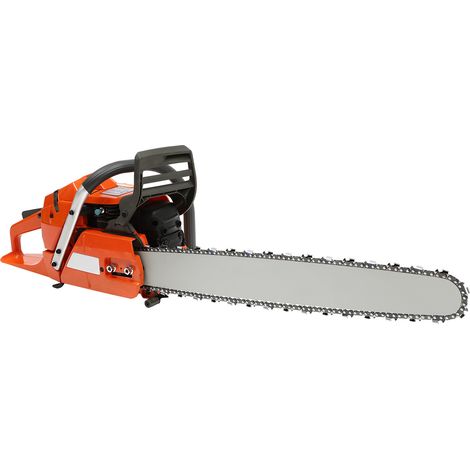24-Zoll-Benzinkettensäge, 65-cm³-Zweitakt-Benzinkettensäge, 3,4 kW, inklusive Führungsschiene und Kette (1/5)