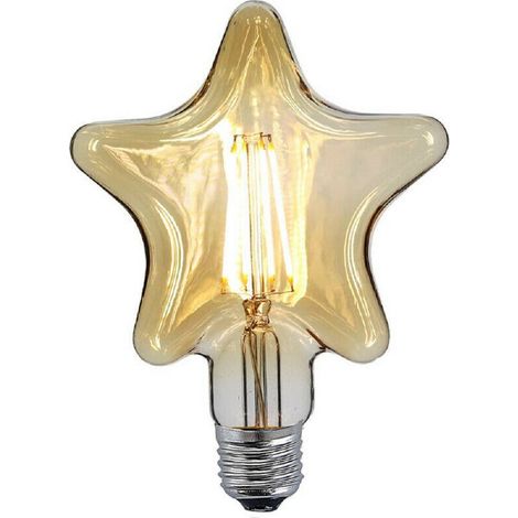 TrAdE Shop Traesio - Lampadina Filamento Stella Ambra E27 4 Watt Stile Vintage Retro Decorativa St-oc - (1/2)
