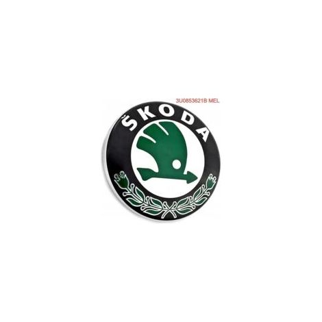 Autoembleme (2 Stück) für Skoda-Modelle (90 mm x 80 mm), Motorhaube und Heckklappe, Farbe B-Crezuo