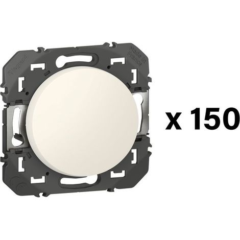 Lot de 150 interrupteurs ou va-et-vient dooxie 10AX 250V finition blanc (600610)