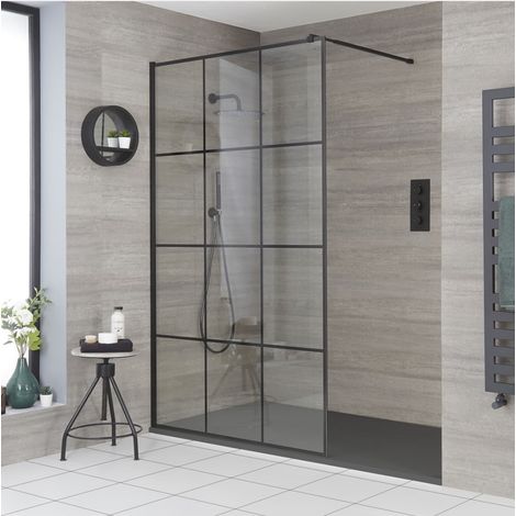 Hudson Reed Barq - Paroi de Douche Verrière et Receveur Gris Clair - 120cm x 80cm (1/5)