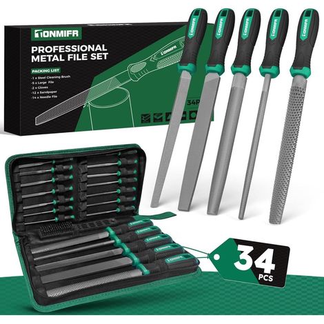 Metallfeilen-Set 5 Formen gehärteter Stahl 320 mm Zubehör (1/5)
