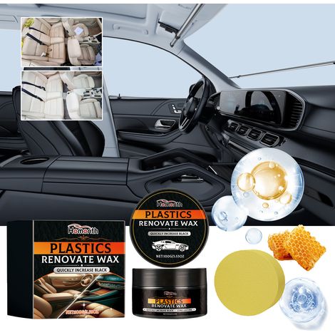 Crème rénovatrice pour cuir automobile (sièges et intérieurs en cuir) - 100 g + éponge (1/5)