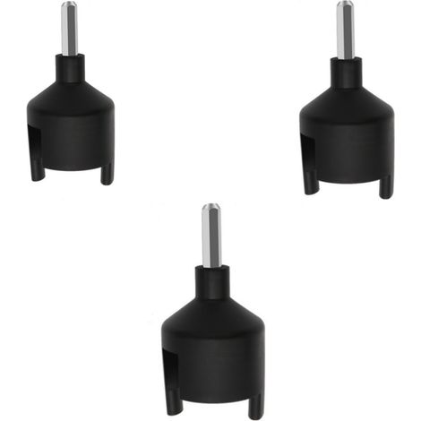 Lot de 3 mandrins de perceuse pour clôture électrique pour isolateurs, anneau à visser, poteau en bois, isolateurs à anneau de clôture, vis (1/5)