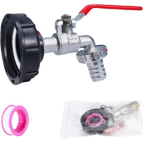 Robinet IBC 3/4" Laiton pour Réservoir Eau Adaptateur Tuyau Robinet Métal Durable Installation Facile